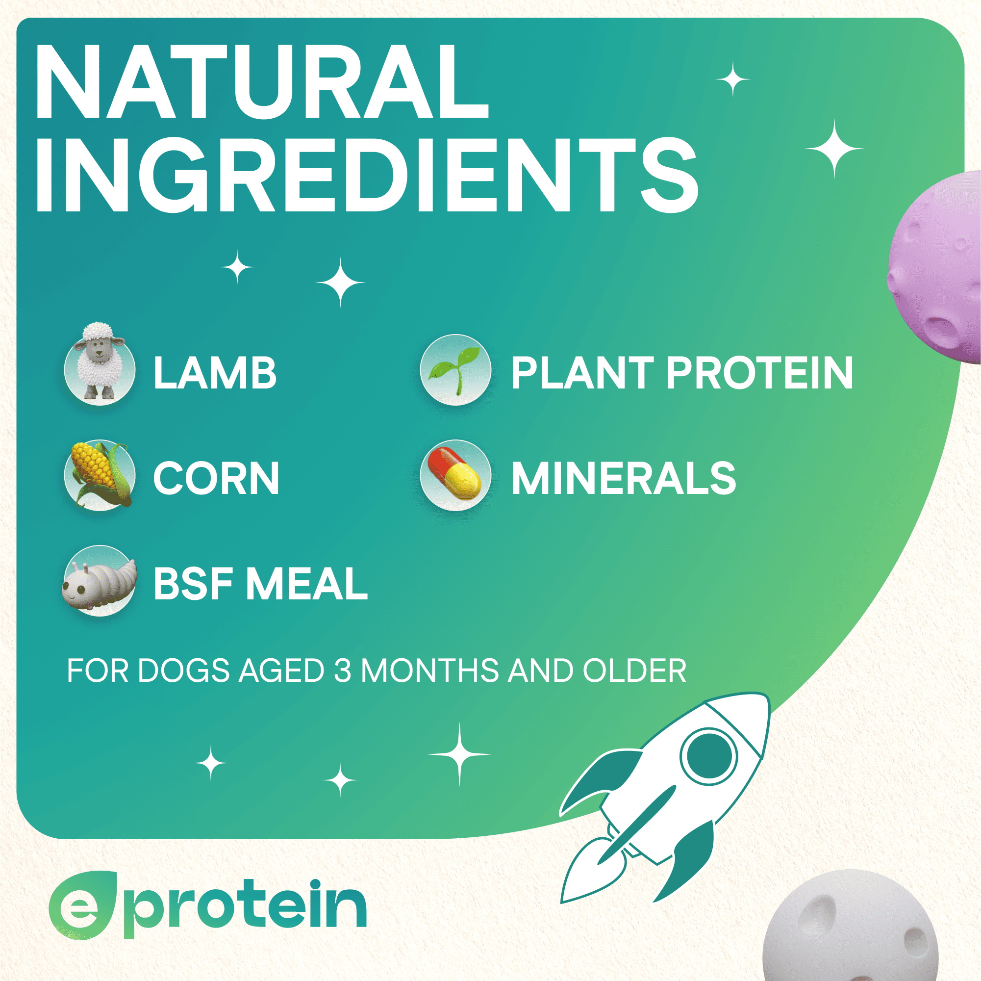 Dog Treats With Lamb Strip, 100g, E-Protein, Hypoallergenic