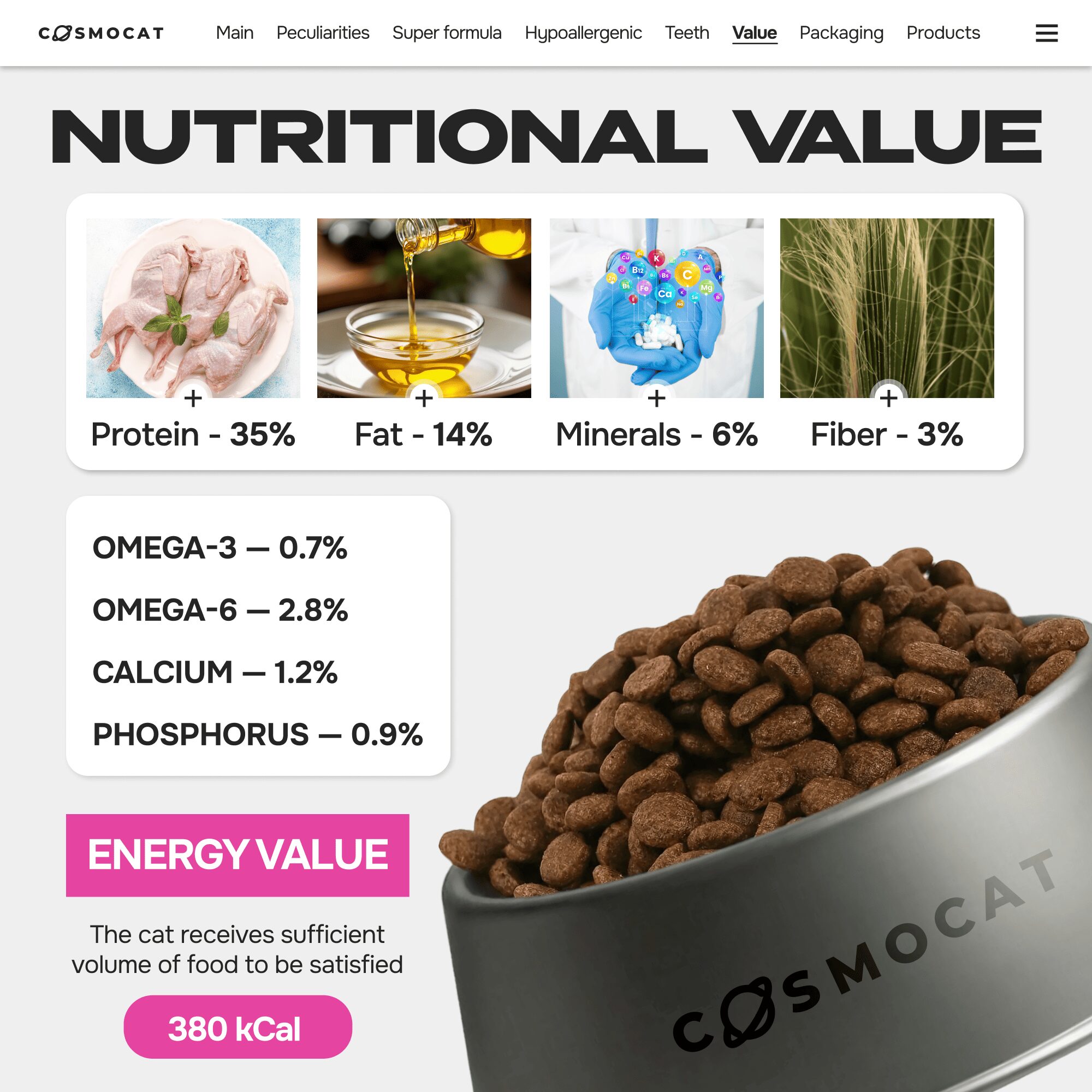 Cosmocat Dry Food Duck Regular Adult 1.8 KG